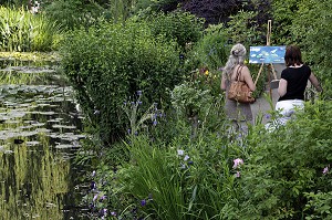 ATELIER DE PEINTURE PATRICIA DODIN, JARDIN DE CLAUDE MONET, GIVERNY, EURE (27), FRANCE 
