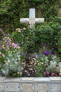 TOMBE DU PEINTRE IMPRESSIONNISTE CHAUDE MONET ET DE SA FAMILLE, GIVERNY, EURE (27), NORMANDIE, FRANCE 