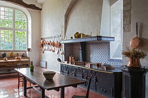 LA CUISINE DE L'ABBAYE DE BONPORT, PONT-DE-L'ARCHE, EURE (27), NORMANDIE, FRANCE 