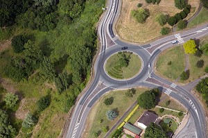 ROND-POINT VUE DU CIEL, REGION DE LES ANDELYS, EURE (27), NORMANDIE, FRANCE 