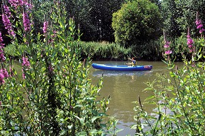 CANOE SUR L'EURE, MEZIERES-ECLUZELLES, EURE-ET-LOIR (28), FRANCE 