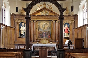 CHOEUR DE L'EGLISE DE CHATILLON-EN-DUNOIS, EURE-ET-LOIR (28), FRANCE 