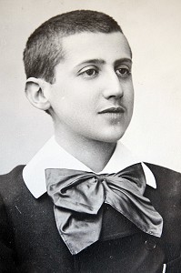 PORTRAIT DE MARCEL PROUST EN TENUE DE COLLEGIEN, ILLIERS-COMBRAY, EURE-ET-LOIR (28), FRANCE 