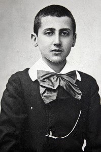 PORTRAIT DE MARCEL PROUST EN TENUE DE COLLEGIEN, ILLIERS-COMBRAY, EURE-ET-LOIR (28), FRANCE 