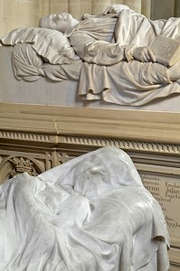 GISANT DE L'ENFANT VOILE, LE PRINCE LOUIS D'ORLEANS DECEDE A 7 ANS PAR LE SCULPTEUR MILLET CHAPELLE ROYALE SAINT-LOUIS DE DREUX, EURE-ET-LOIR (28), FRANCE 