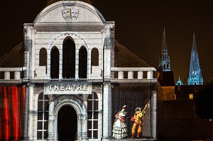 FESTIVAL DE CHARTRES EN LUMIERES SUR LA CHAPELLE SAINTE-FOY, CHARTRES, EURE-ET-LOIR (28), FRANCE 