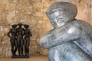 EXPOSITION DE L'ARTISTE SCULPTEUR ANTONIUCCI VOLTI (1915-1989), ANCIENNE EGLISE SAINT-NICOLAS, CHATEAU DE MAINTENON (28), FRANCE 