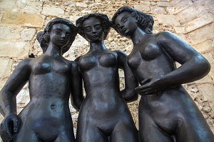 EXPOSITION DE L'ARTISTE SCULPTEUR ANTONIUCCI VOLTI (1915-1989), ANCIENNE EGLISE SAINT-NICOLAS, CHATEAU DE MAINTENON (28), FRANCE 
