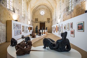 EXPOSITION DE L'ARTISTE SCULPTEUR ANTONIUCCI VOLTI (1915-1989), ANCIENNE EGLISE SAINT-NICOLAS, CHATEAU DE MAINTENON (28), FRANCE 