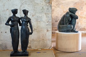 EXPOSITION DE L'ARTISTE SCULPTEUR ANTONIUCCI VOLTI (1915-1989), ANCIENNE EGLISE SAINT-NICOLAS, CHATEAU DE MAINTENON (28), FRANCE 