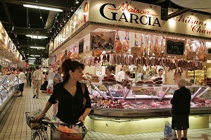 LES HALLES COUVERTES DU MARCHE VICTOR HUGO, TOULOUSE, HAUTE-GARONNE (31), FRANCE 