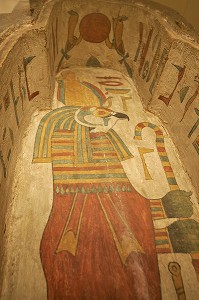 INTERIEUR DU SARCOPHAGE DE LA DAME IN IMEN NAY'S NEBOU(T), EGYPTE BASSE EPOQUE 664-320AVANT JC, MUSEE GEORGES LABIT (ARTS D'ASIE ET ANTIQUITES EGYPTIENNES), TOULOUSE, HAUTE-GARONNE (31), FRANCE 