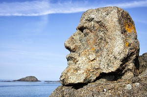 LES ROCHERS SCULPTES DE ROTHENEUF PAR L'ABBE FOURRE, SAINT-MALO, ILLE-ET-VILAINE (35), FRANCE 