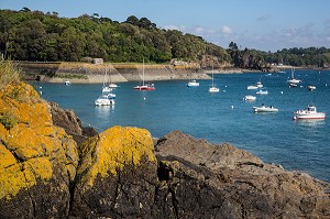 PORT DE PLAISANCE DES BAS-SABLONS, CITE D'ALET, QUARTIER DE SAINT-SERVAN, SAINT-MALO, ILLE-ET-VILAINE (35), FRANCE 