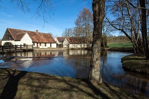 LE MOULIN D'ANGIBAULT, DECOR DU ROMAN DU MEUNIER D'ANGIBAULT, CIRCUIT SUR LE ROMANTISME DE LA VALLEE NOIRE DE GEORGE SAND DANS LE BERRY, MONTIPOURET (36), FRANCE 