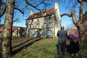 LE CHATEAU DU PETIT COUDRAY, ANCIENNE MAISON DES ROBIN-DUVERNET OU GEORGE SAND RENCONTRE JULES SANDEAU, VERNEUIL-SUR-IGNERAIE, LA VALLEE NOIRE DE GEORGE SAND DANS LE BERRY (36), FRANCE