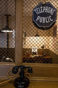 LE BUREAU DE POSTE DE FRANCOIS LE FACTEUR, MAISON DE JOUR DE FETE EN HOMMAGE AU FILM TOURNE DANS LE VILLAGE PAR JACQUES TATI, SAINTE-SEVERE-SUR-INDRE (36), FRANCE 