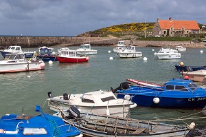 BATEAUX DE PECHE AU PORT DE FERMANVILLE, MANCHE (50), FRANCE 