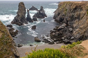 PAYSAGE DU LITTORAL, COTE ATLANTIQUE, BELLE-ILE-EN-MER, MORBIHAN (56), FRANCE 