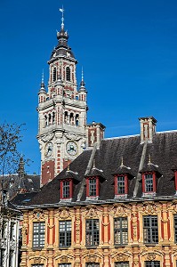 GRAND PLACE, BEFFROI, CHAMBRE DU COMMERCE DE L'INDUSTRIE, (CCI) ET VIEILLE BOURSE, LILLE, NORD (59), FRANCE 