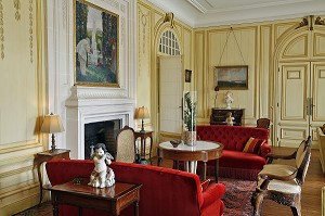 SALON, HOTEL LE CHATEAU DU CLAIR DE LUNE, BIARRITZ, PYRENEES ATLANTIQUES, (64), FRANCE, PAYS BASQUE, COTE BASQUE 