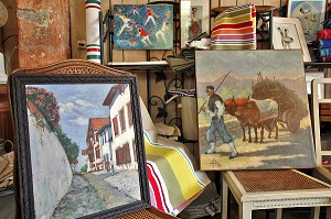 PEINTURES NEO-BASQUE, ANTIQUITES LOKO, ARCANGUES, PYRENEES-ATLANTIQUE (64), FRANCE 