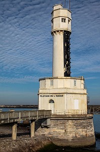 TOUR DES SIGNAUX DU PILOTAGE DE L'ADOUR, A L'EMBOUCHURE DE L'ADOUR, LA BARRE, ANGLET, PYRENEES ATLANTIQUES (64), FRANCE 