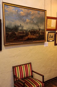 PEINTURE DE LA MAISON BALAGUE QUI ABRITE LE MUSEE BERNADOTTE, UN DES DERNIERS EXEMPLES DE L'ARCHITECTURE BEARNAISE DU XVIIIEME SIECLE, PAU, PYRENEES ATLANTIQUES (64), AQUITAINE, FRANCE 