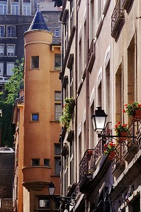 TOURELLE SITUEE DANS LE QUARTIER DU VIEUX LYON, RHONE (69), FRANCE 