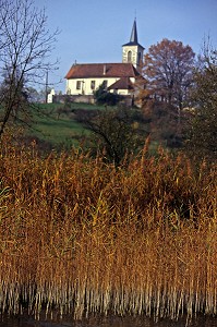 EGLISE DE ST ALBAN-DE-MONTBEL, LAC D'AIGUEBELETTE, SITE PROTEGE, SAVOIE (73), FRANCE 