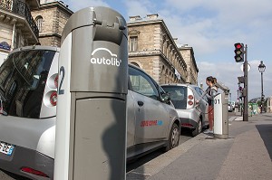 AUTOLIB, SERVICE DE LOCATION DE VOITURE DE LA VILLE DE PARIS EN AUTO SERVICE, PARIS (75), FRANCE 