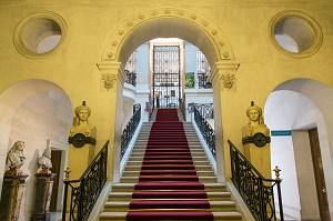 ESCALIER DE LA BIBLIOTHEQUE NATIONALE, RUE RICHELIEU, PARIS (75), FRANCE 