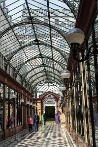 PASSAGE DES PRINCES, PASSAGE COUVERT RELIANT LE BOULEVARD DES ITALIENS ET LA RUE DE RICHELIEU, PARIS (75), FRANCE 