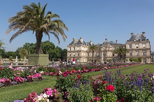 FACADE DU PALAIS DU LUXEMBOURG, (SENAT), JARDIN DU LUXEMBOURG, PARIS (75), FRANCE 