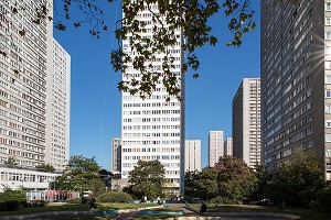 LES TOURS D'HABITATION DU QUARTIER DE LA PORTE D'ITALIE DANS LE 13 EME ARRONDISSEMENT, PARIS (75), FRANCE 