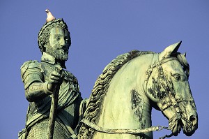 STATUE DE HENRI IV, PONT NEUF, PARIS (75), FRANCE 