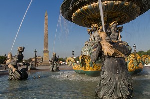 FONTAINE DES FLEUVES, PLACE DE LA CONCORDE, 7 EME ARRONDISSEMENT, PARIS, FRANCE 