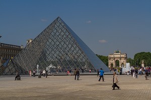 COUR CARREE DU LOUVRE, PYRAMIDE DU LOUVRE, MUSEE DU LOUVRE, 1ER ARRONDISSEMENT, PARIS, FRANCE 