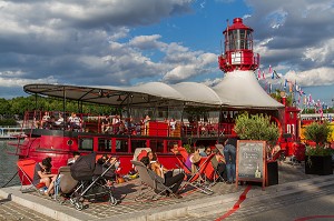 BATOFAR, BERGE DE LA SEINE, PORT DE LA GARE, 13EME ARRONDISSEMENT, PARIS, FRANCE 