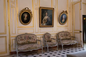 BOISERIES DU GRAND SALON, MUSEE COGNACQ JAY, HOTEL DE DONON, CE MUSEE PRESENTE UNE COLLECTION D'OEUVRES ET D'OBJETS D'ART DU XVIIIEME SIECLE ISSUE DU LEGS D'ERNEST COGNACQ, 3EME ARRONDISSEMENT, PARIS (75), ILE-DE-FRANCE, FRANCE 