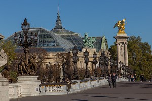 PONT ALEXANDRE III ET GRAND PALAIS, 8 EME ARRONDISSEMENT, PARIS (75), ILE-DE-FRANCE, FRANCE 