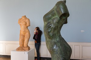 BUSTES FEMININS A L'INTERIEUR DU MUSEE RODIN, CREE EN 1916 A L'INITIATIVE D'AUGUSTE RODIN, LE MUSEE EST SITUE A L'HOTEL BIRON, HOTEL PARTICULIER DU 18 EME SIECLE, 7 EME ARRONDISSEMENT, PARIS (75), ILE-DE-FRANCE, FRANCE 