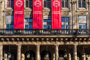 LA COMEDIE FRANCAISE SURNOMMEE LE FRANCAIS, FONDEE EN 1680, SITUEE AU COEUR DU PALAIS-ROYAL DANS LE 1ER ARRONDISSEMENT, (75) PARIS, ILE-DE-FRANCE, FRANCE 