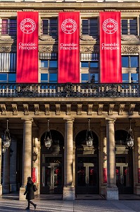 LA COMEDIE FRANCAISE SURNOMMEE LE FRANCAIS, FONDEE EN 1680, SITUEE AU COEUR DU PALAIS-ROYAL DANS LE 1ER ARRONDISSEMENT, (75) PARIS, ILE-DE-FRANCE, FRANCE 