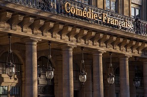 LA COMEDIE FRANCAISE SURNOMMEE LE FRANCAIS, FONDEE EN 1680, SITUEE AU COEUR DU PALAIS-ROYAL DANS LE 1ER ARRONDISSEMENT, (75) PARIS, ILE-DE-FRANCE, FRANCE 