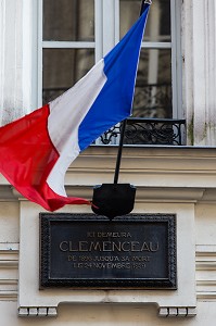 LE MUSEE DE CLEMENCEAU EST INSTALLE DANS L'ANCIEN DOMICILE DE GEORGES CLEMENCEAU OU IL RESIDA JUSQU'A SA MORT, LE 24 NOVEMBRE 1929, 16 EME ARRONDISSEMENT, PARIS (75), ILE-DE-FRANCE, FRANCE 