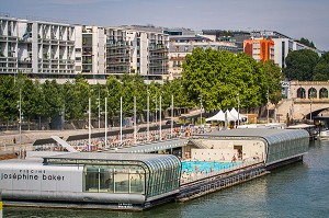 PISCINE JOSEPHINE BAKER, PORT DE LA GARE, QUAI FRANCOIS MAURIAC, 13 EME ARRONDISSEMENT, PARIS (75), ILE-DE-FRANCE 