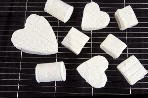 AFFINAGE DU FROMAGE EN FORME DE COEUR DE NEUFCHATEL-EN-BRAY (LAIT DE VACHE), PAYS DE BRAY, SEINE-MARITIME, (76), FRANCE 