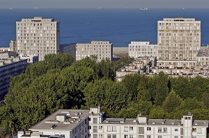 LA PORTE OCEANE, IMMEUBLES D'ARCHITECTURE D'AUGUSTE PERRET CLASSEE AU PATRIMOINE MONDIAL DE L'UNESCO, PORTE OCEANE, LE HAVRE, SEINE-MARITIME (76), NORMANDIE, FRANCE 