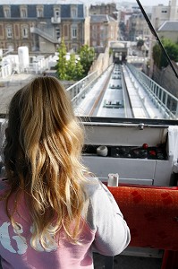 FUNICULAIRE RELIANT LA VILLE HAUTE A LA VILLE BASSE, LE HAVRE, SEINE-MARITIME (76), NORMANDIE, FRANCE 